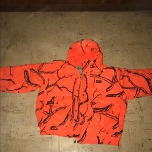 Blaze orange camo game hide hunting jacket